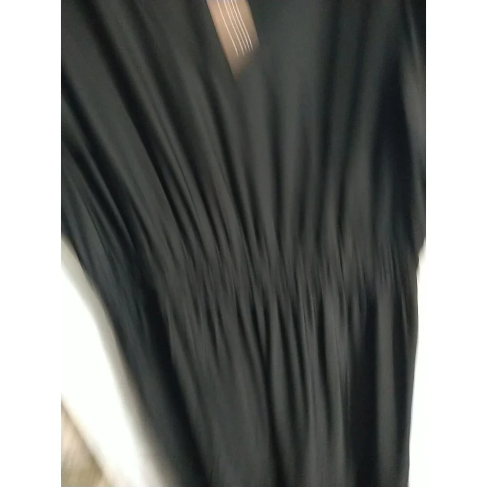 J. Jill Maxi V-neck Ruffled Sleeve Dress Black Nwt 3x Boho Feminine - Picture 5 of 13